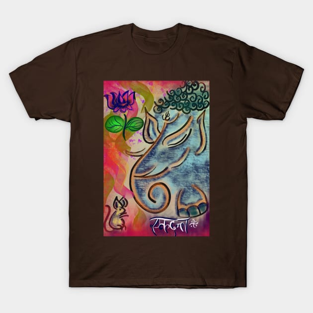 Ekdanta Ganesh T-Shirt by Refracted Creations